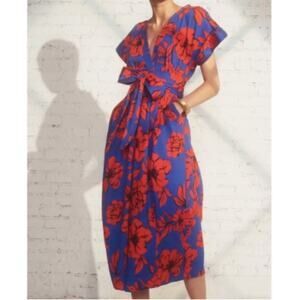 Marissa Webb Luciano Floral Print Tie-Waist Dress